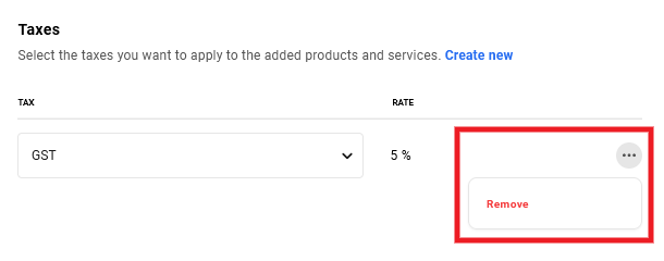 Remove an added tax when billing a client in Client Billing