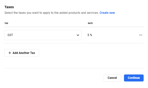 Adding taxes when billing a client in Client Billing