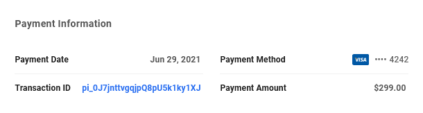 Invoice details overview in Client Billing