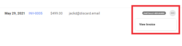 Partially Refunded status on Client Billing invoice