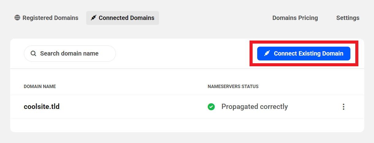 Connect a new domain to the Hub