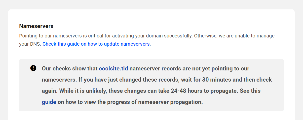 WPMU DEV Nameservers not yet propagated