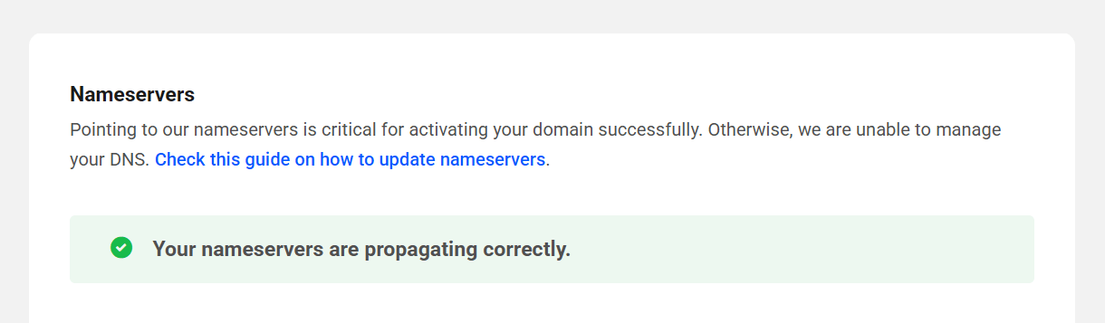 WPMU DEV nameservers have propagated
