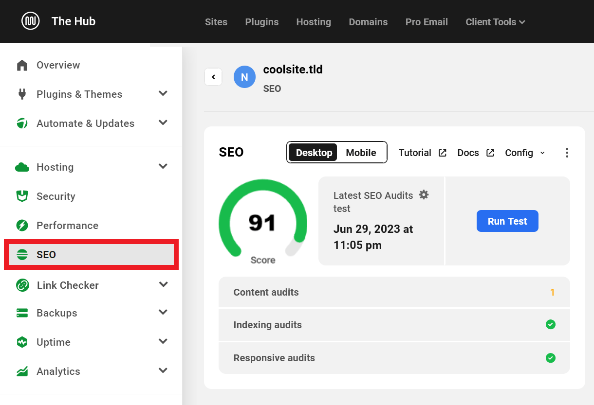 View SEO Information