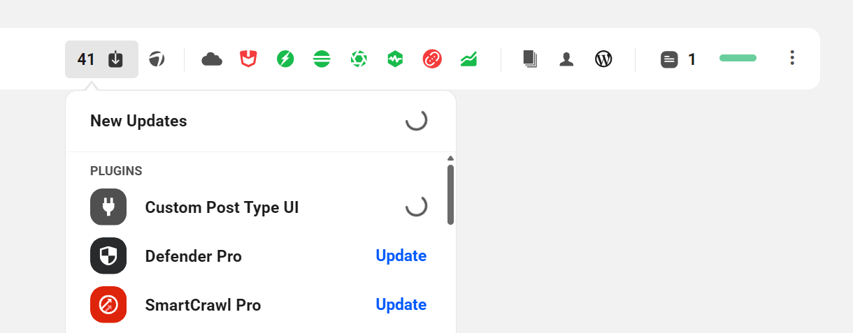 Quick update all plugins and themes in the Hub