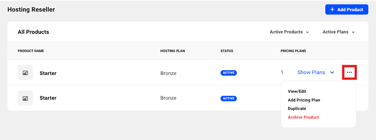 Reseller product options