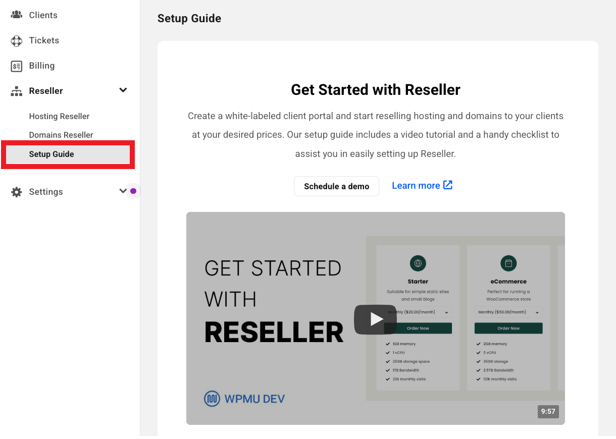 Reseller setup guide