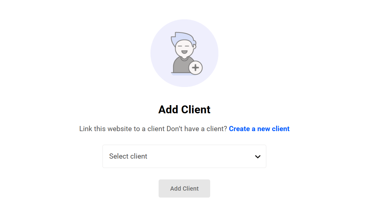 Add a client to site