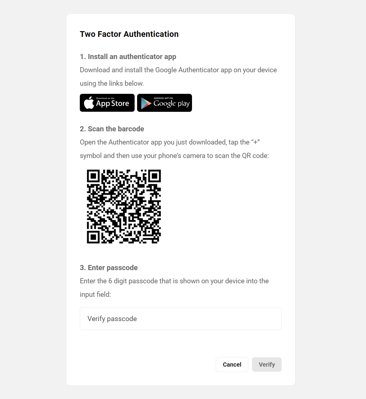 Enable two-factor authentication in the Hub Client plugin