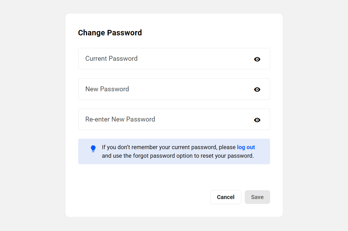 Edit client password in the Hub Client plugin