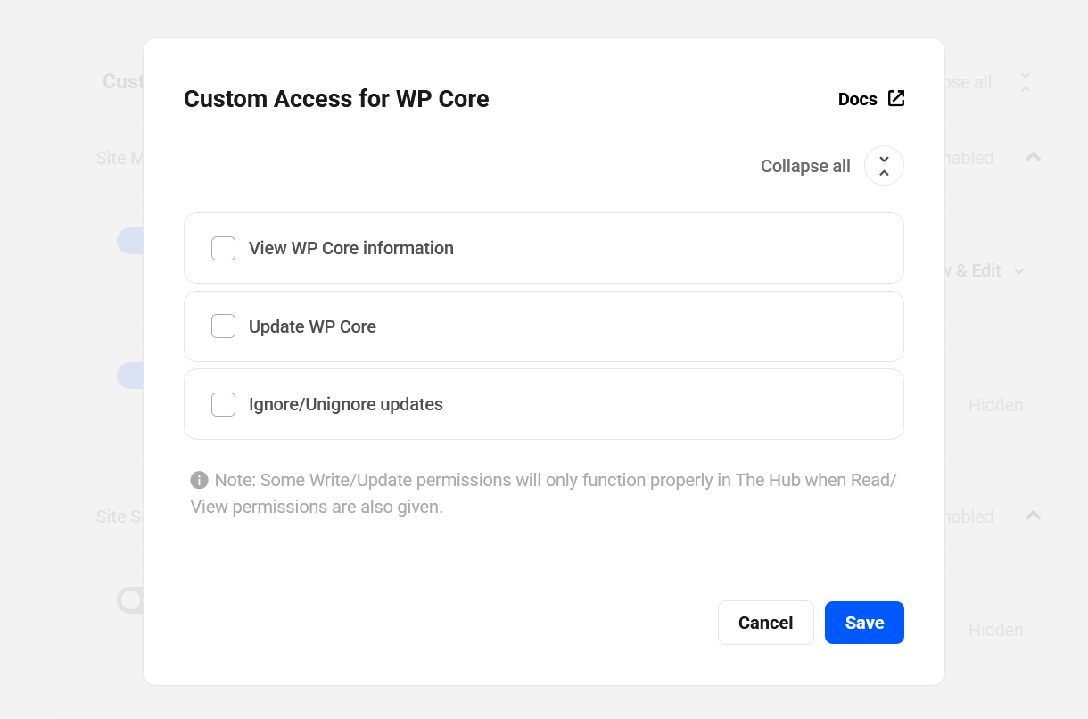 Fine-tune Hub access for a custom Client role in Client Tools