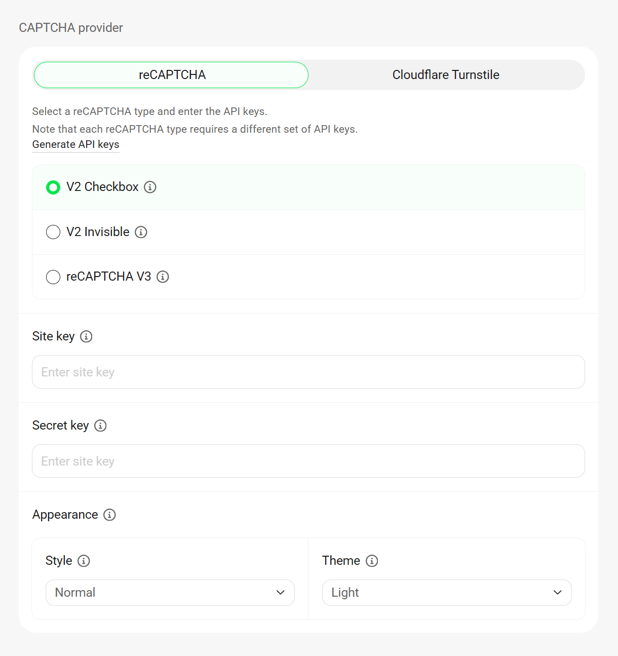 Configure Google reCAPTCHA in Defender