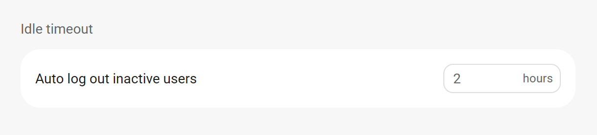 Idle session timeout setting in Defender