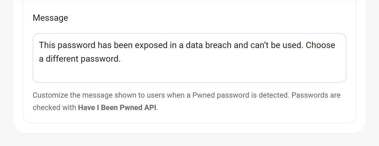 Customize message in Defender Pwned Passwords feature