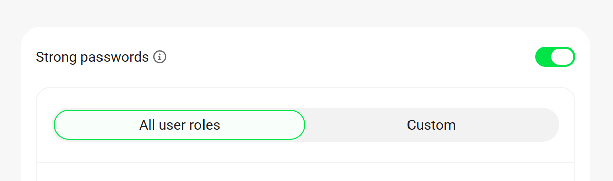 Activate Strong Passwords feature in Defender