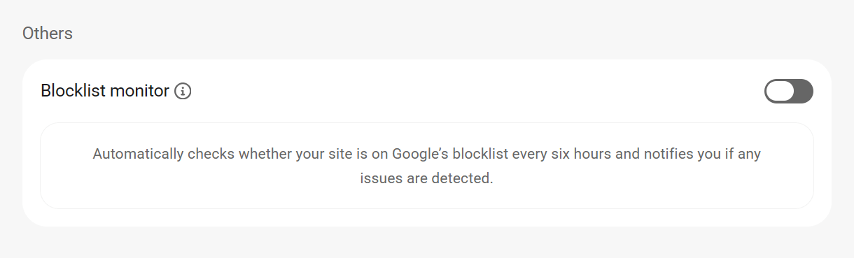 Enable Google blocklist monitor in Defender