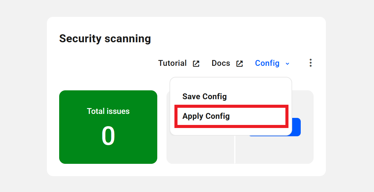 Apply a custom config to a site